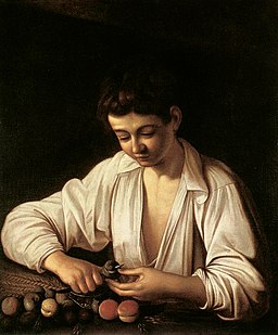 256px-CARAVAGGIO,_A_boy_peeling_fruit_(1593)