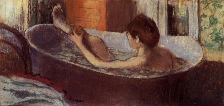 Edgar_Degas,_Femme_dans_son_bain_s'épongeant_la_jambe