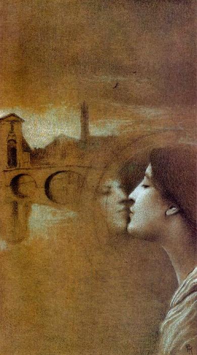 Fernand-Khnopff-With-Gregoire-Le-Roy.-My-Heart-cries-for-the-Past
